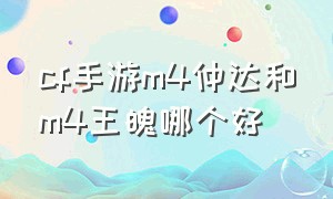 cf手游m4仲达和m4王魄哪个好