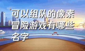 可以组队的像素冒险游戏有哪些名字