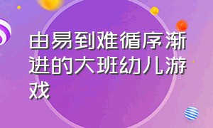 由易到难循序渐进的大班幼儿游戏