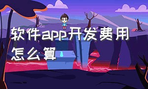 软件app开发费用怎么算