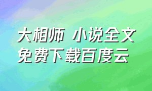 大相师 小说全文免费下载百度云