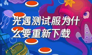 光遇测试服为什么要重新下载