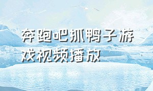 奔跑吧抓鸭子游戏视频播放