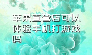 苹果直营店可以体验手机打游戏吗