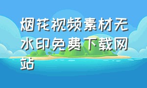 烟花视频素材无水印免费下载网站