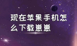 现在苹果手机怎么下载崽崽