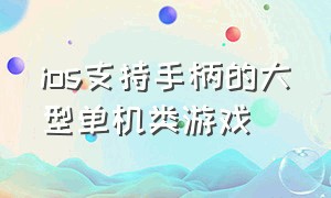 ios支持手柄的大型单机类游戏