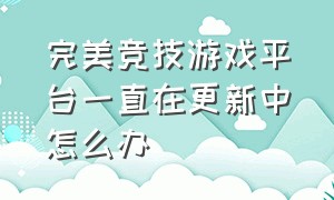 完美竞技游戏平台一直在更新中怎么办