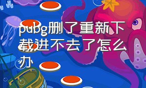 pubg删了重新下载进不去了怎么办