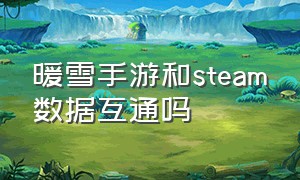 暖雪手游和steam数据互通吗