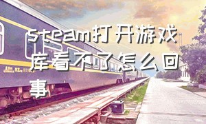 steam打开游戏库看不了怎么回事