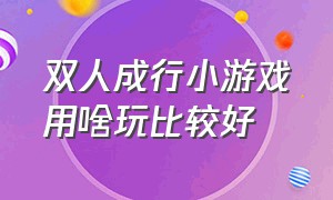 双人成行小游戏用啥玩比较好