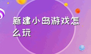 新建小岛游戏怎么玩