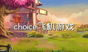 choice飞机游戏