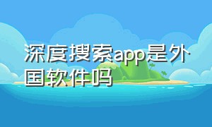 深度搜索app是外国软件吗