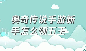 奥奇传说手游新手怎么领五王