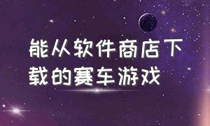 能从软件商店下载的赛车游戏