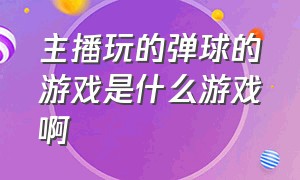 主播玩的弹球的游戏是什么游戏啊