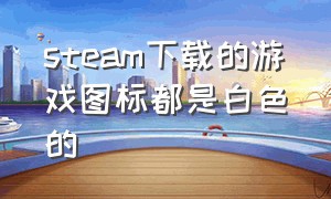 steam下载的游戏图标都是白色的