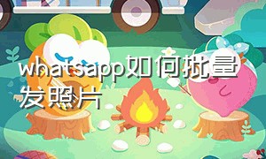 whatsapp如何批量发照片