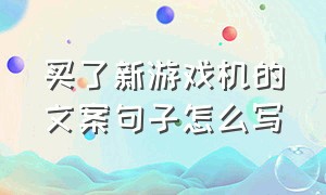 买了新游戏机的文案句子怎么写