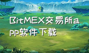 BitMEX交易所app软件下载