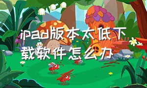 ipad版本太低下载软件怎么办