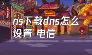 ns下载dns怎么设置 电信