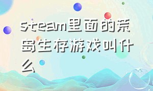 steam里面的荒岛生存游戏叫什么