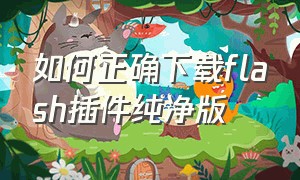 如何正确下载flash插件纯净版