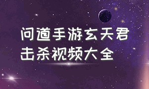 问道手游玄天君击杀视频大全