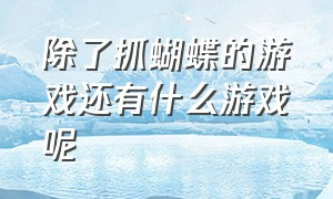 除了抓蝴蝶的游戏还有什么游戏呢