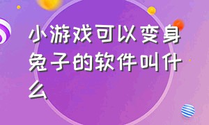 小游戏可以变身兔子的软件叫什么