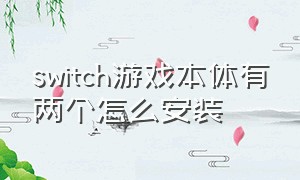 switch游戏本体有两个怎么安装