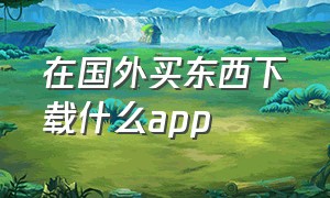 在国外买东西下载什么app