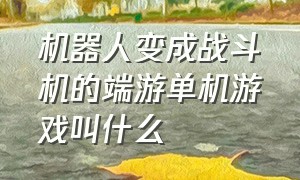 机器人变成战斗机的端游单机游戏叫什么