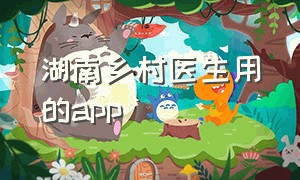 湖南乡村医生用的app