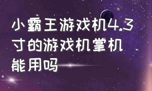 小霸王游戏机4.3寸的游戏机掌机能用吗