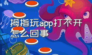 拇指玩app打不开怎么回事