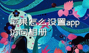 苹果怎么设置app访问相册