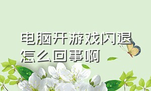 电脑开游戏闪退怎么回事啊