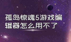 孤岛惊魂5游戏编辑器怎么用不了