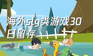 海外slg类游戏30日留存