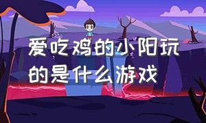 爱吃鸡的小阳玩的是什么游戏