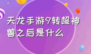 天龙手游9转超神兽之后是什么