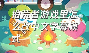 拾荒者游戏里怎么改中文字幕模式