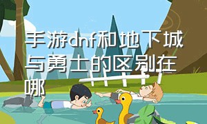 手游dnf和地下城与勇士的区别在哪