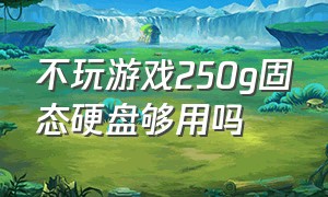 不玩游戏250g固态硬盘够用吗