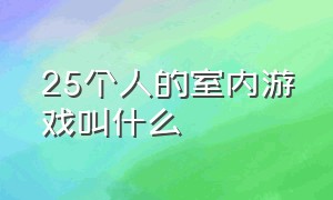 25个人的室内游戏叫什么