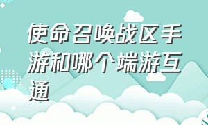 使命召唤战区手游和哪个端游互通